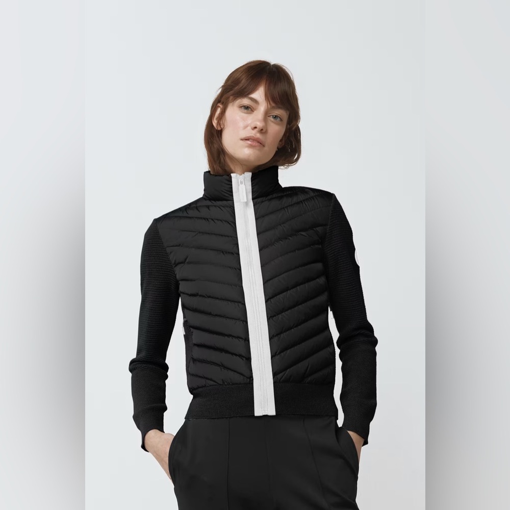 Canada Goose Black Jacket with White Zipper